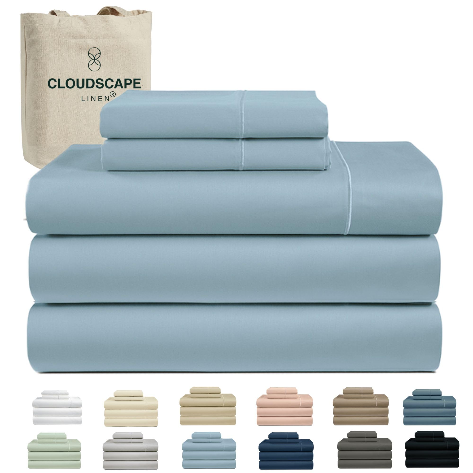 キンコベイト Amazon.com: CLOUDSCAPE LINEN 100% Egyptian Cotton Split King